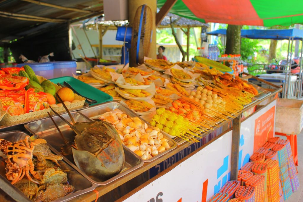 Seafood galore at street stall in Ao Nang. 