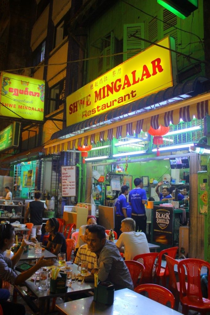 19th Street, Yangon is popular with locals looking to hang out, eat and talk. 